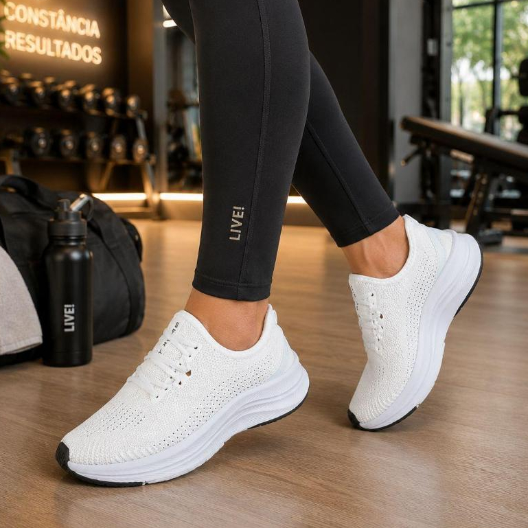 Tênis Esportivo Masculino e Feminino Confortável Leve Respirável Academia Corrida Caminhada Casual Fitness Treino