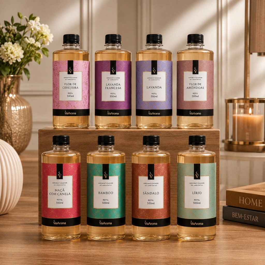 Refil Sabonete Líquido 500ml Via Aroma Perfumado Para Mãos