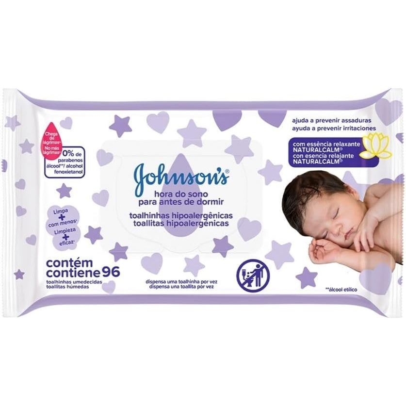 Lenços Umedecidos JOHNSON'S® Baby Hora Do Sono, 96 unidades