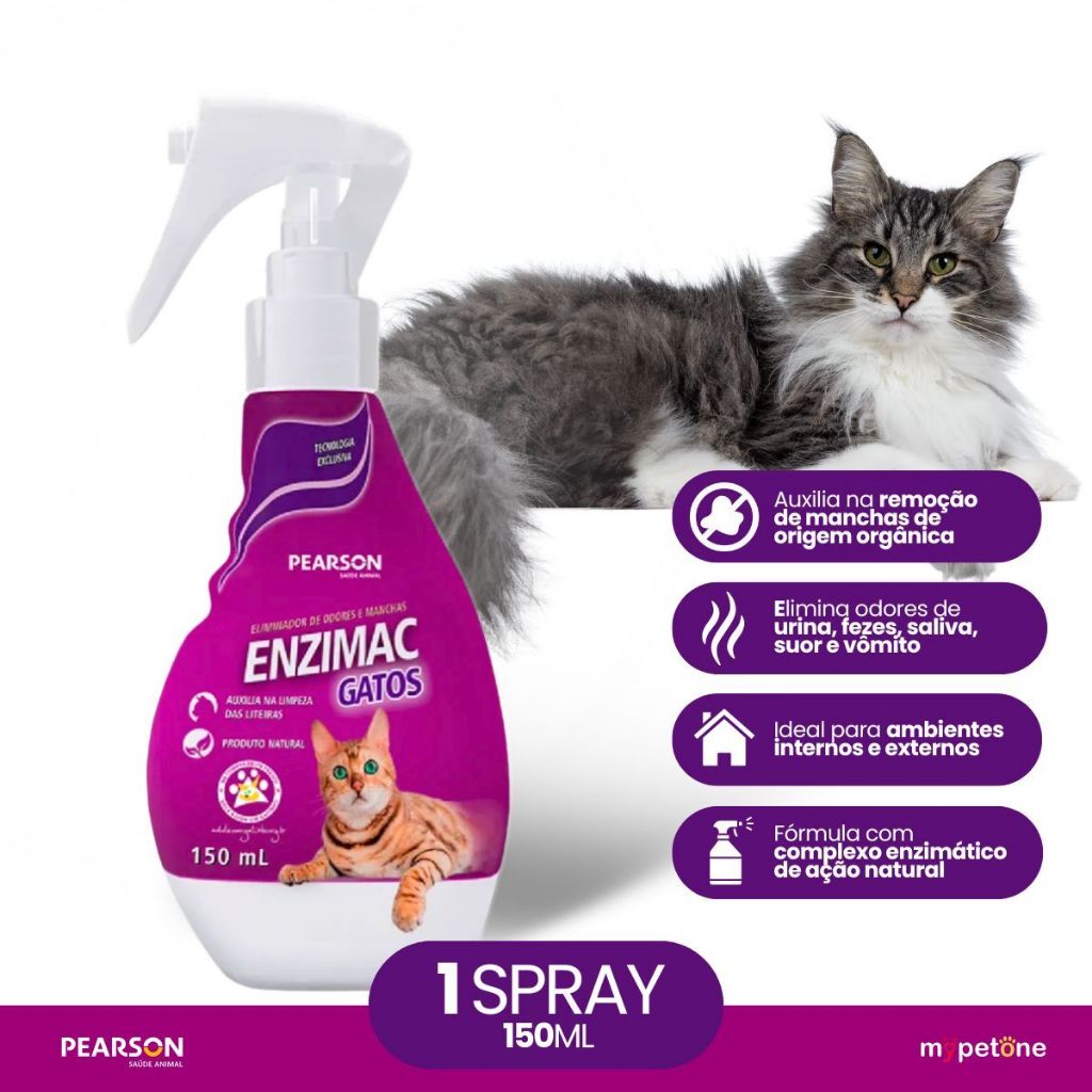 Enzimac Spray Pearson para Gatos - 150 mL