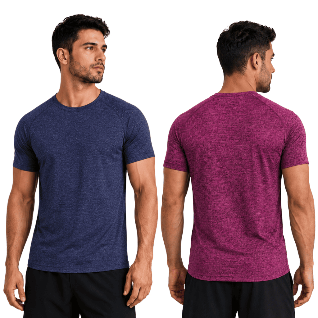 KIT 2 Camisetas Masculina Dry Fit Fitness Academia Esportiva Treino Corrida Caminhada P ao GG Várias Cores Masculino