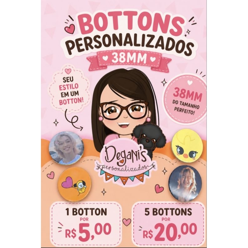 Botton Personalizado / botton / anime / personagens/ desenho.