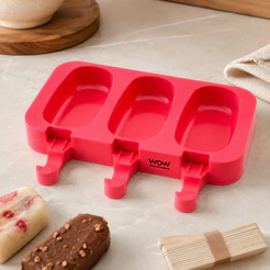 Forma De Silicone Molde para Picolé Tampa Com 100 Palitos