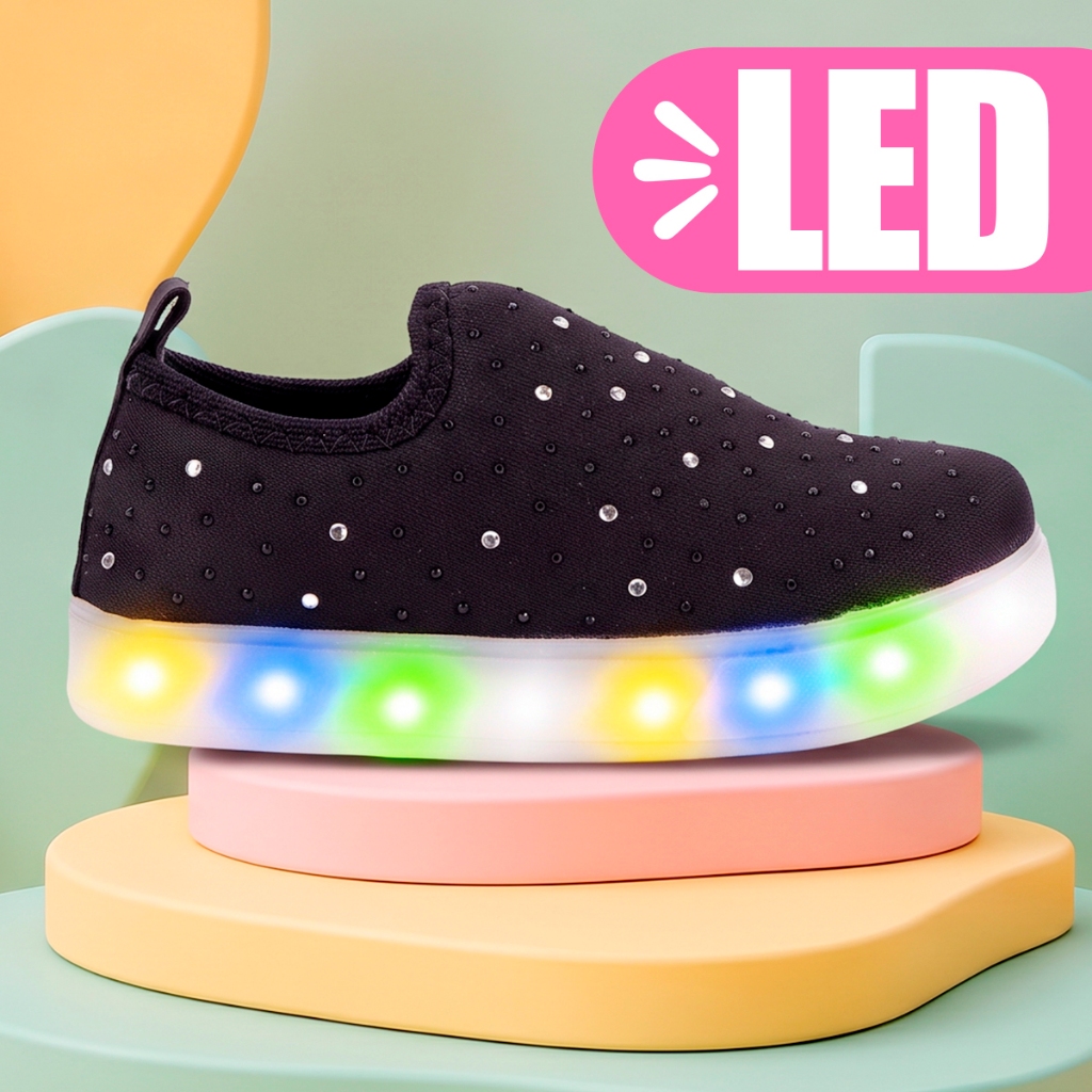 Tenis Led Feminino Tenis Led Infantil Tenis Luzinha Infantil Club Happy