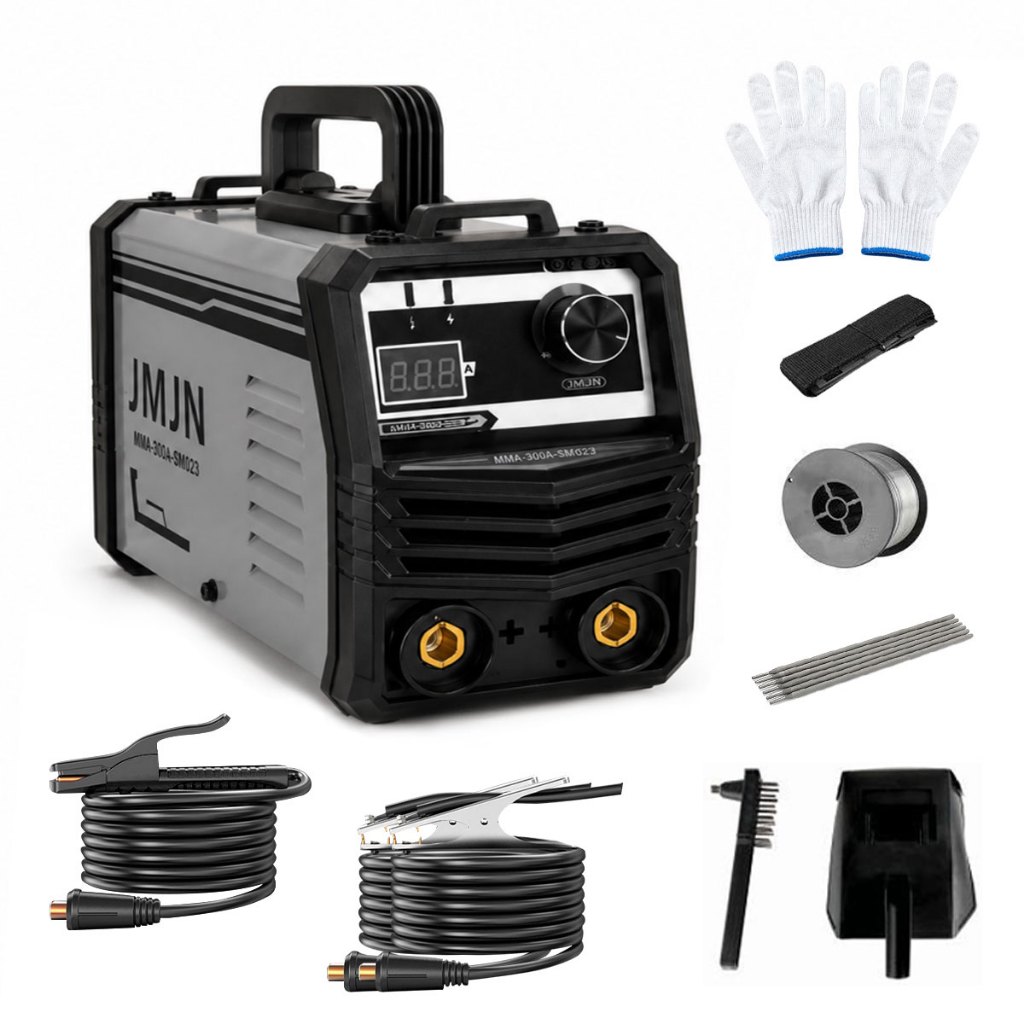 Máquina de Solda Inversora MMA 300A IGBT Bivolt 110V/220V com Display Digital e Kit de Acessórios