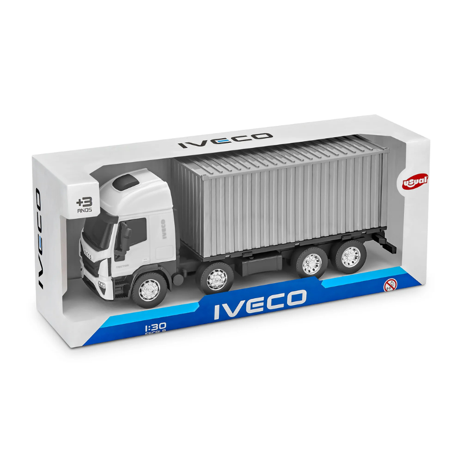 Caminhão Miniatura IVECO Teto Alto Bi-Truck Container