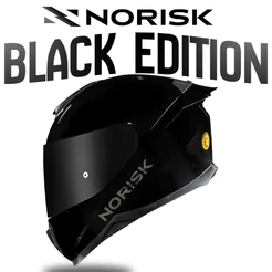 CAPACETE NORISK PRETO BRILHO RAZOR BLACK EDITION 2 VISEIRAS SPOILER AEROFÓLIO INMETRO FF802