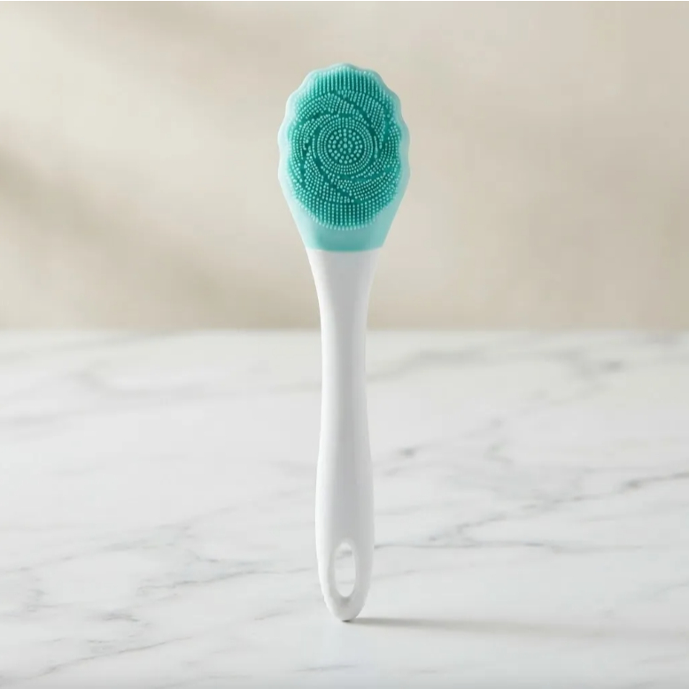 Escova de Banho Elétrica Silicone Massageadora Cerdas Macias Carregamento USB e Cabo Longo
