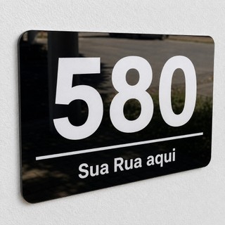 Placa Números Para Casa Endereço Personalizada 30x20cm Não Desbota Fácil Instalação