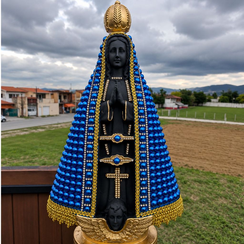 Imagem Nossa Senhora Aparecida Gesso 40cm/Azul
