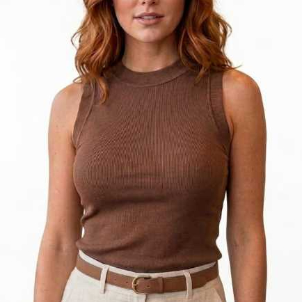 Blusa Regata Feminina Estilosa Canelada Básica, casual e Fitness.