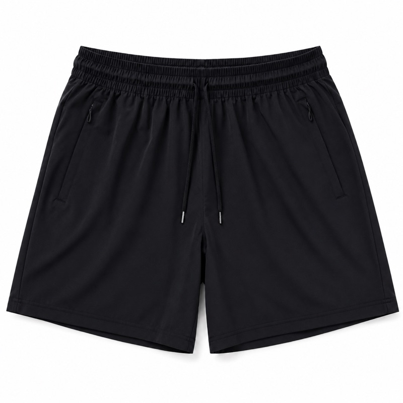 Bermuda Masculina Dry Fit Poliamida com Elastano Academia Treino Corrida Esportiva Short Bolso com Zíper Impermeável