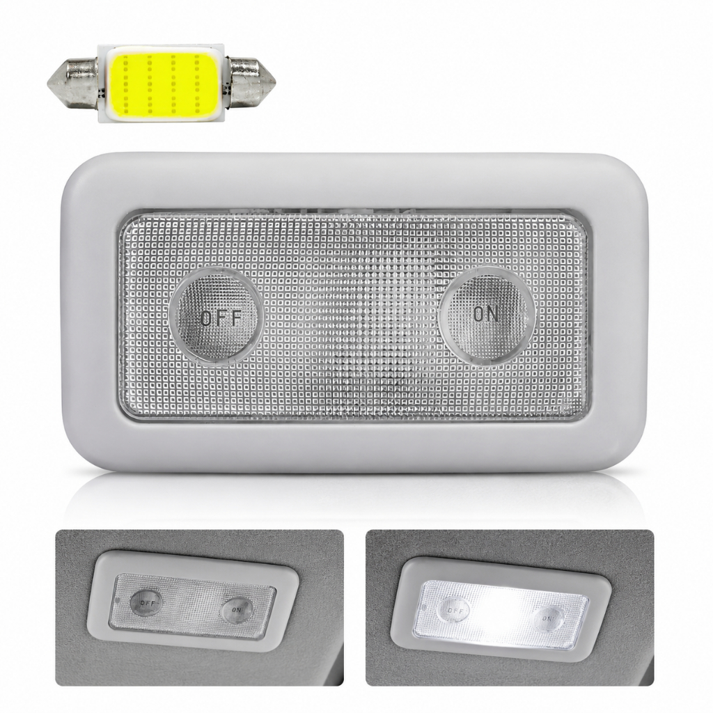 Lanterna Luz Teto Central Fiat Uno Vivace / Fire / Way / Fiorino / Mille + Lampada Led