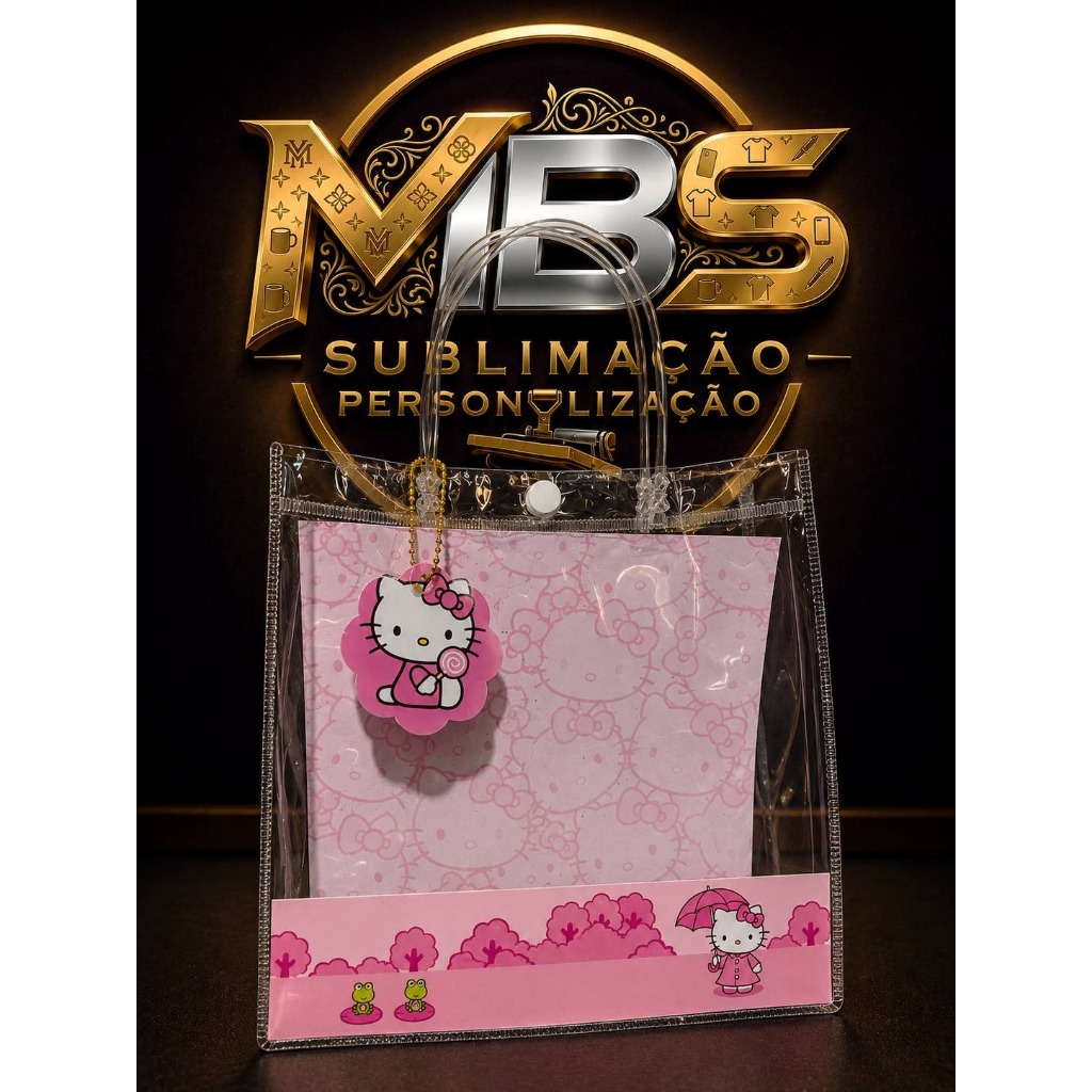 Sacola PVC Personalizada 20x20x8  Festa infantil / Lembrancinhas