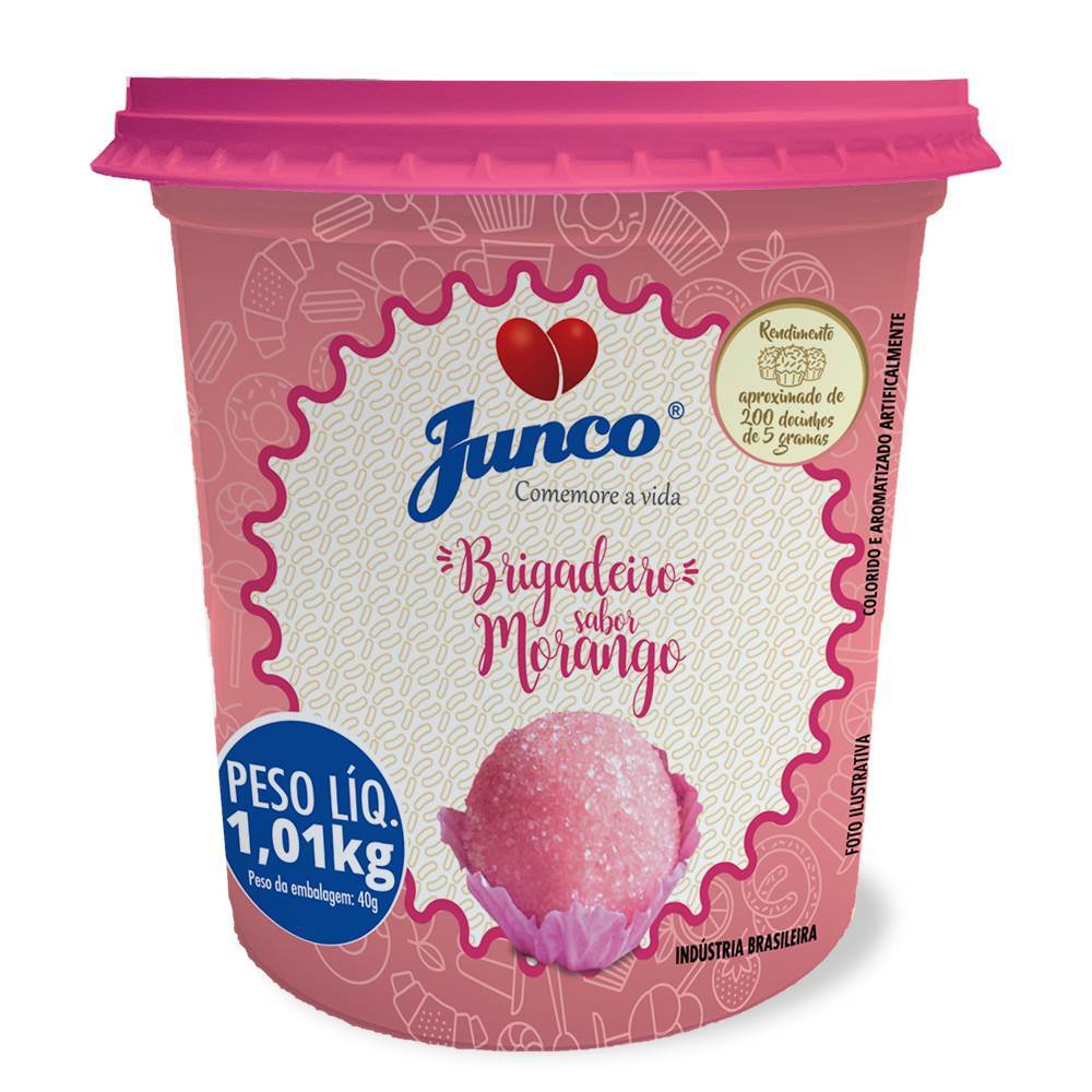 Brigadeiro De Morango Para Enrolar Junco Pote 1,01kg