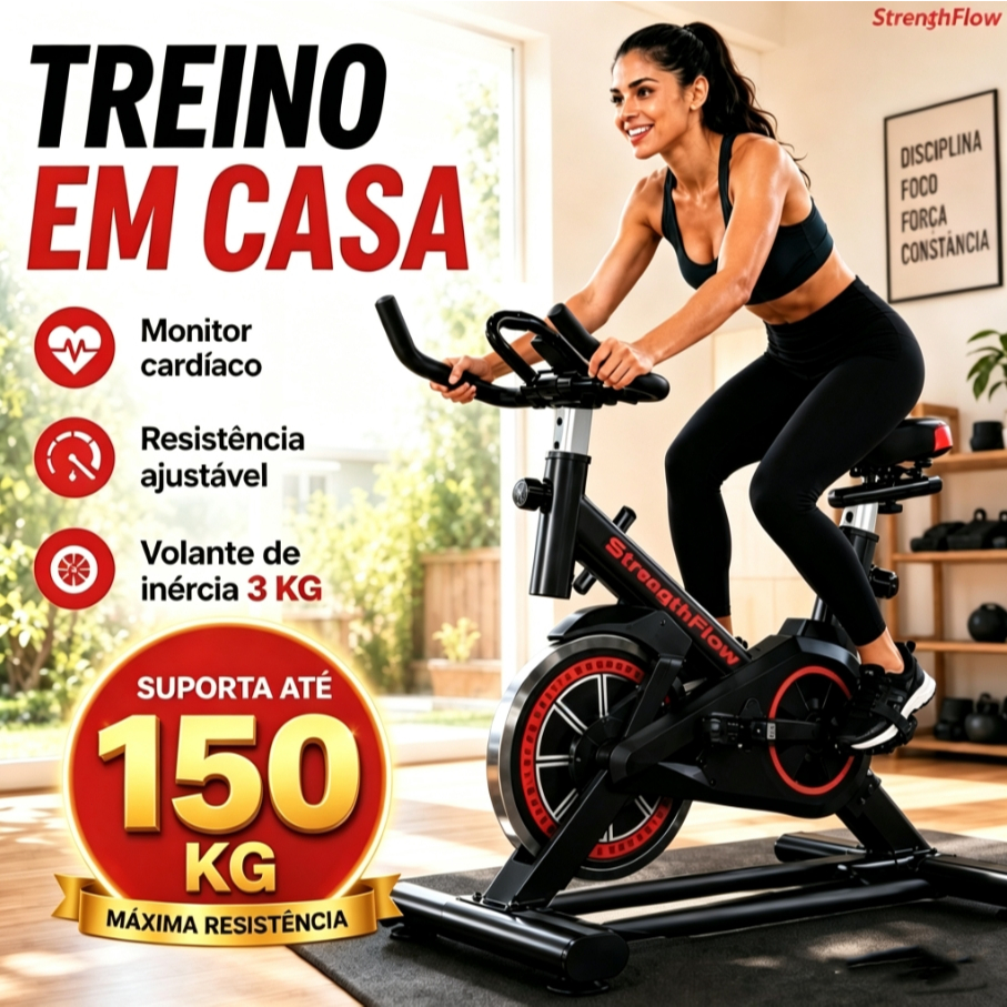 Bicicleta Ergométrica Spinning Academia Fitness Profissional 150kg