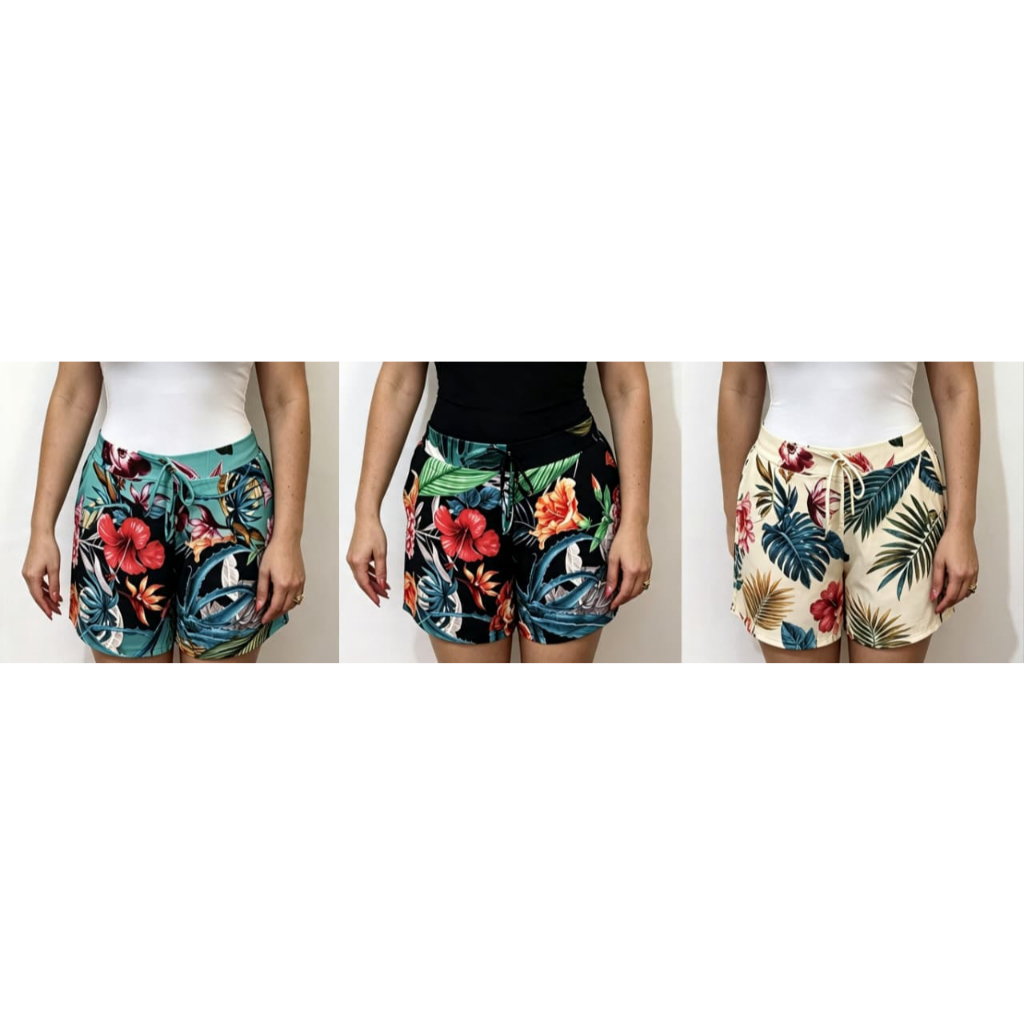 short feminino viscolinho leve e confortavel