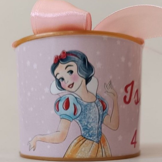 Kit Tubolata Personalizada 5x6cm Lembrancinha Princesas Aniversário Chá de Bebê Festas