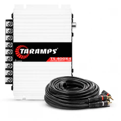 Módulo Amplificador Taramps Ts400x4 400w 2 Ohms + cabo Rca 5m