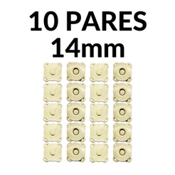 Botao ima Dourado 14mm Kit 10und imantado fecho magnetico para Bolsas Carteiras artesanato