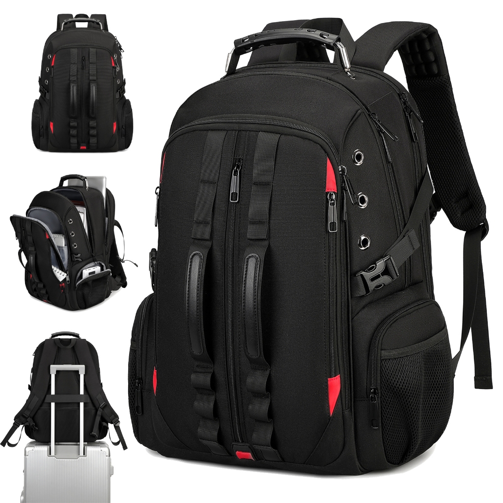 Mochila para notebook 17.3 polegadas, grande capacidade, impermeável, resistente, executiva trabalho, deslo