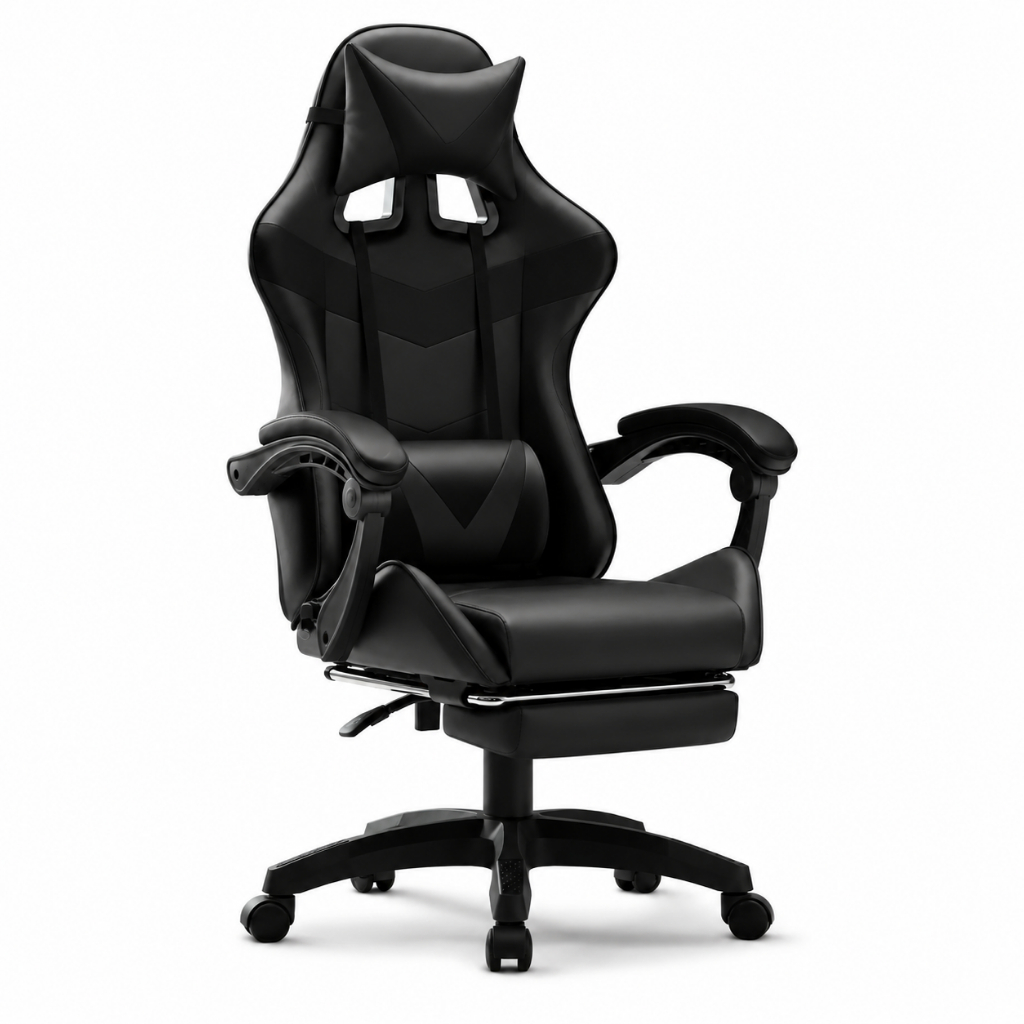 Imagem Cadeira Gamer Ergonômica Nitro Escritório Couro Sintético Reclinável Altura Ajustável Apoio Pés