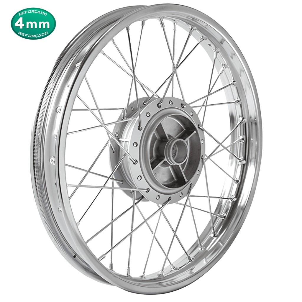 Roda Traseira Completa Montada Alinhada Titan 150 160 Fan 150 160 Start Aro Crom