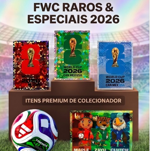 Figurinhas FWC Copa 2026 e Campeões Mundiais - Escolha o Número (00 ao 19)