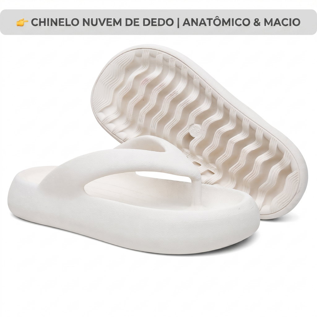 Chinelo Nuvem Feminino De Dedo Confortável Sandália Anatômica Macia Ortopédica Antiderrapante