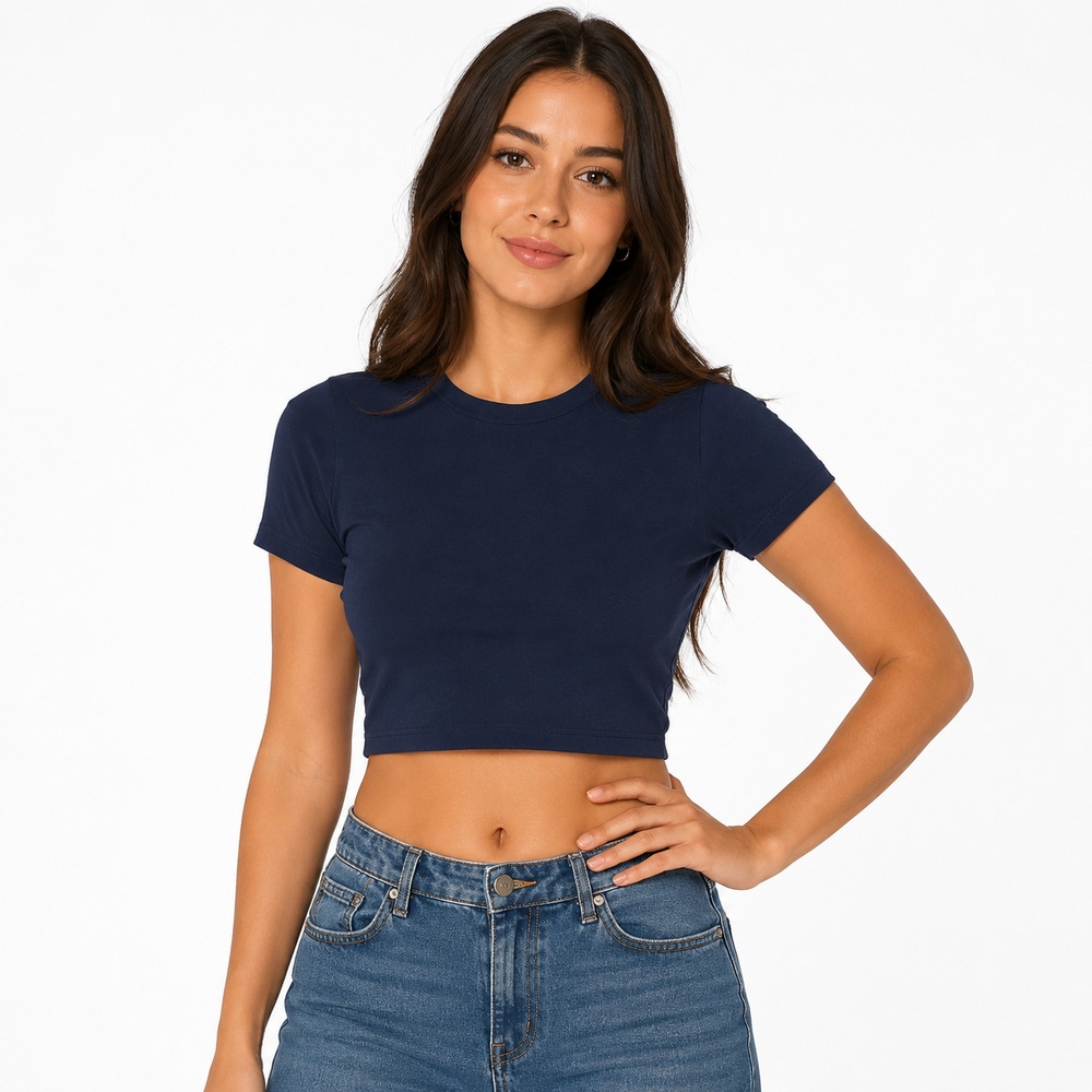 Cropped Oversized Feminino Blusinha Curta Basica 100% Algodão