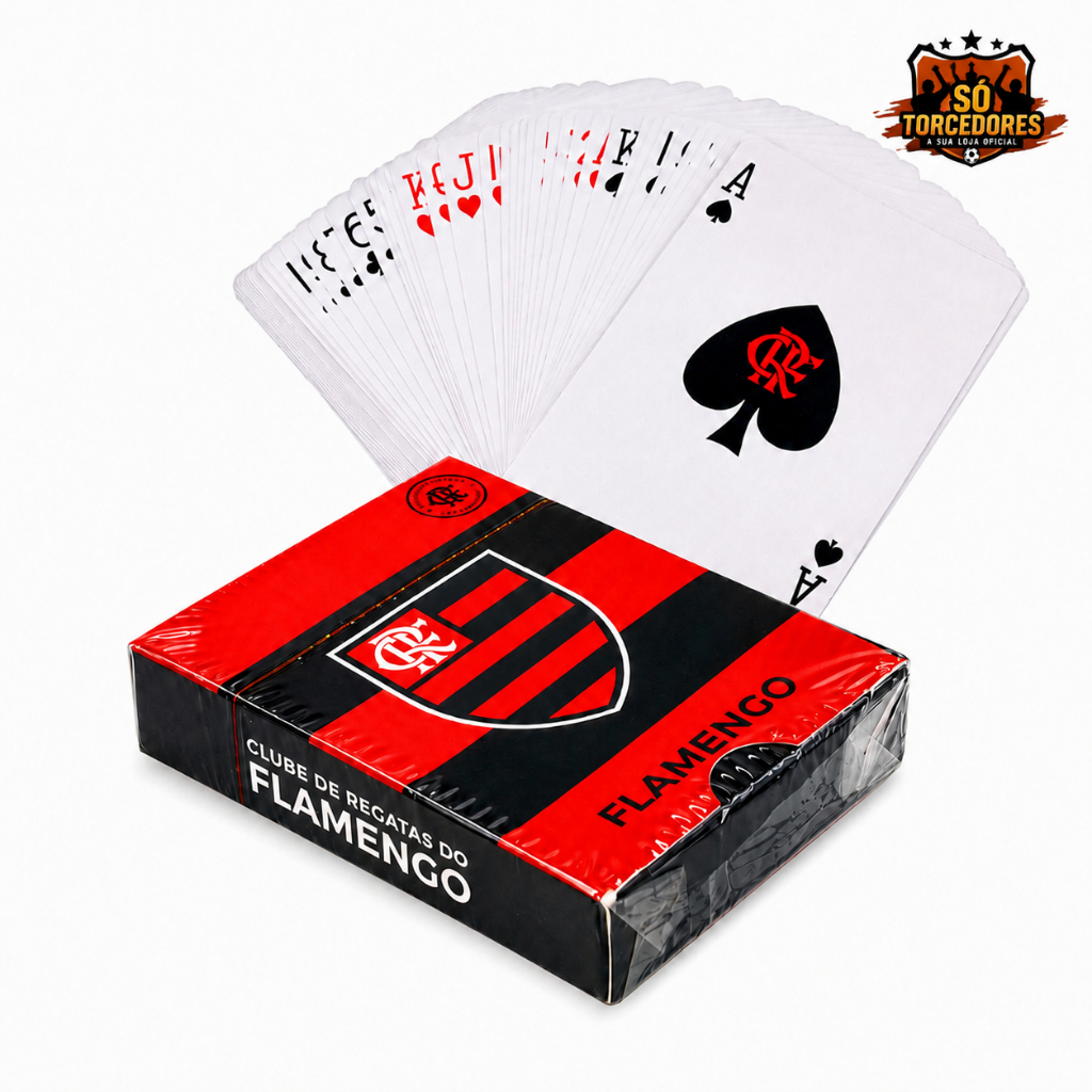 Baralho Oficial Flamengo 54 Cartas Licenciado CRF Produto Oficial