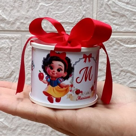 Kit Tubolata Personalizada Branca de Neve Lembrancinhas / chá de bebê/ revelação/ batizado/ maternidade/ aniversário 5x6