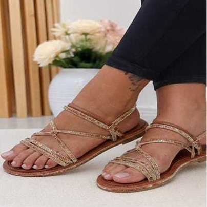 Sandália feminina 2em1 com pedrarias versátil elegânte e confortável sandália papete para looks modernos e sofisticados