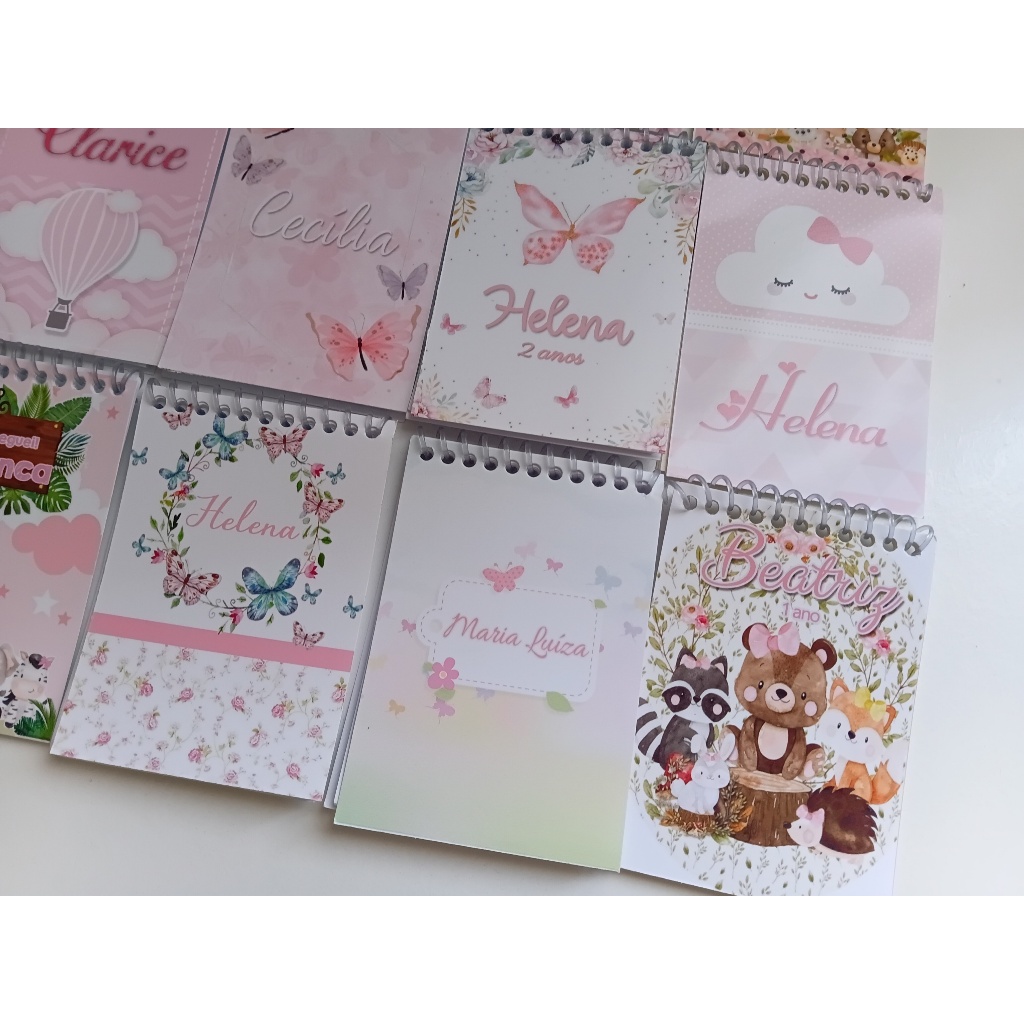 50/100/120/150/200 Bloquinhos Personalizados Lembrancinha Maternidade Aniversário Todos Os Temas
