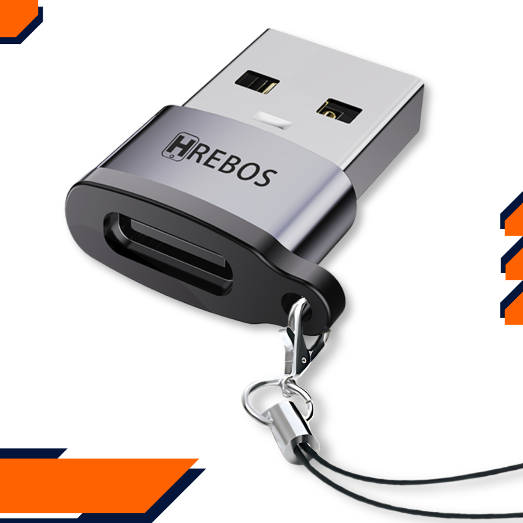 Adaptador OTG 3.0 Conversor Conector USB Macho X Tipo-C Fêmea - Carregamento E Transmissão de Dados