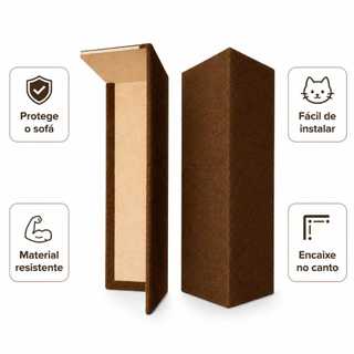 Arranhador Gato Protetor  Canto Para Gatos Cama Box Sofá  2 Peças 45, 55 e 60 cm