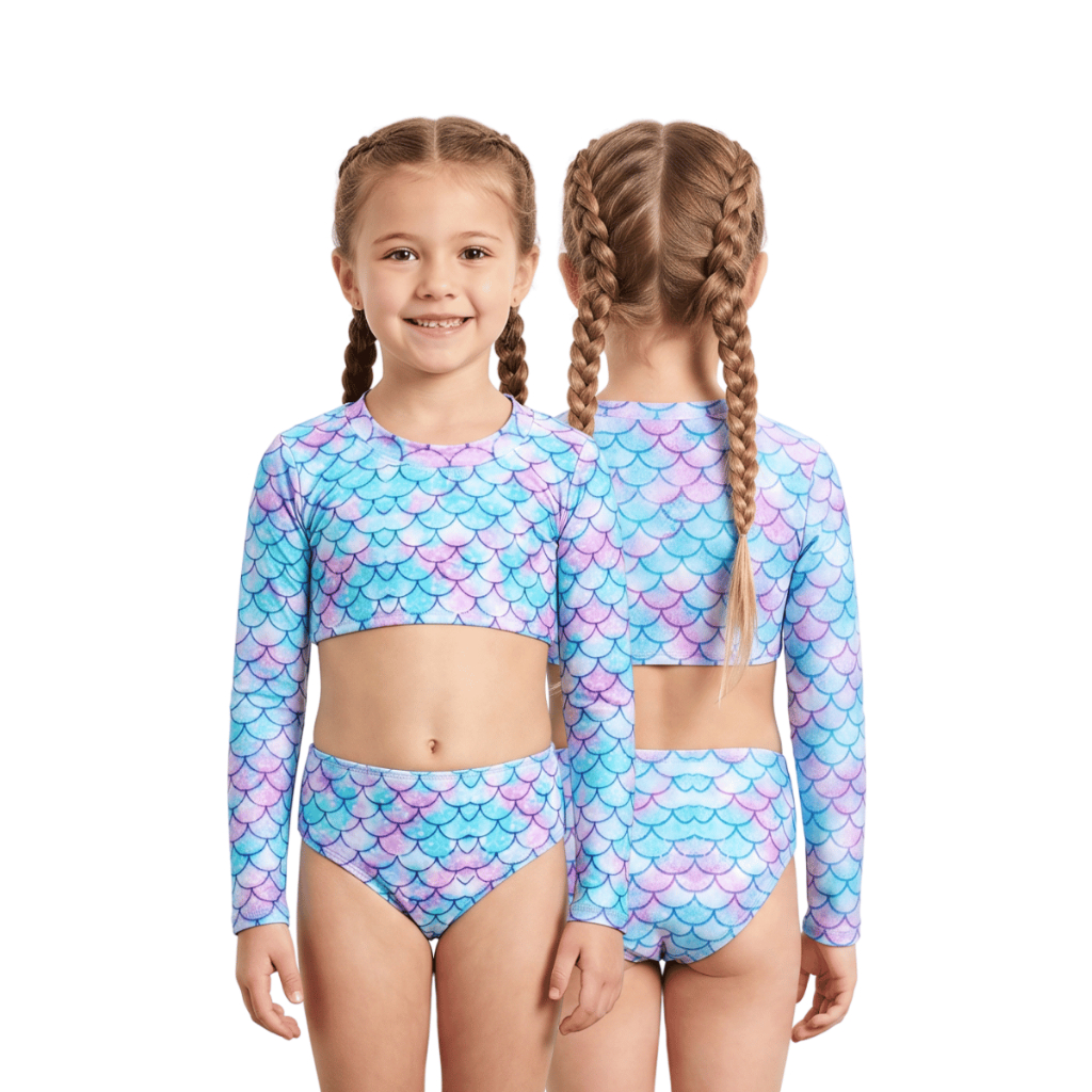 Conjunto biquíni cropped infantil/juvenil praia piscina do 2 ao 16 anos menina