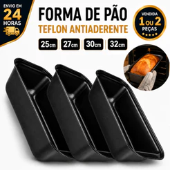 Forma Assadeira Teflon 25cm/27cm/30cm/32cm Grande Pães Bolos Tortas Antiaderente Resistente Utensílio Cozinha