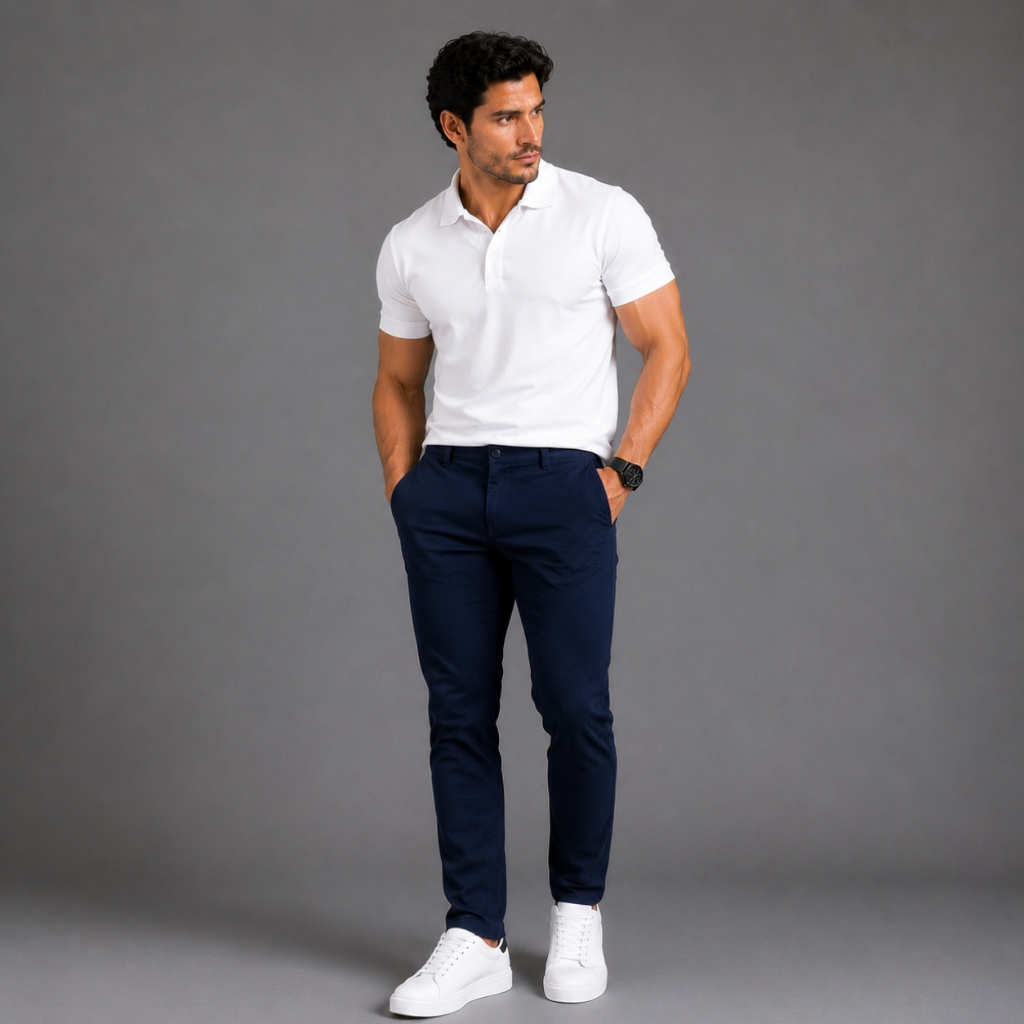 Calça Sarja Masculina Slim com Elastano Esporte Fino Bolso Faca Embutido Premium Confortável