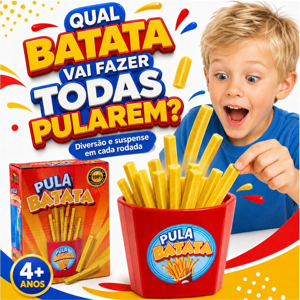 Jogo Pula Batata Brinquedo Infantil Educativo Suspense Família 4+ Anos