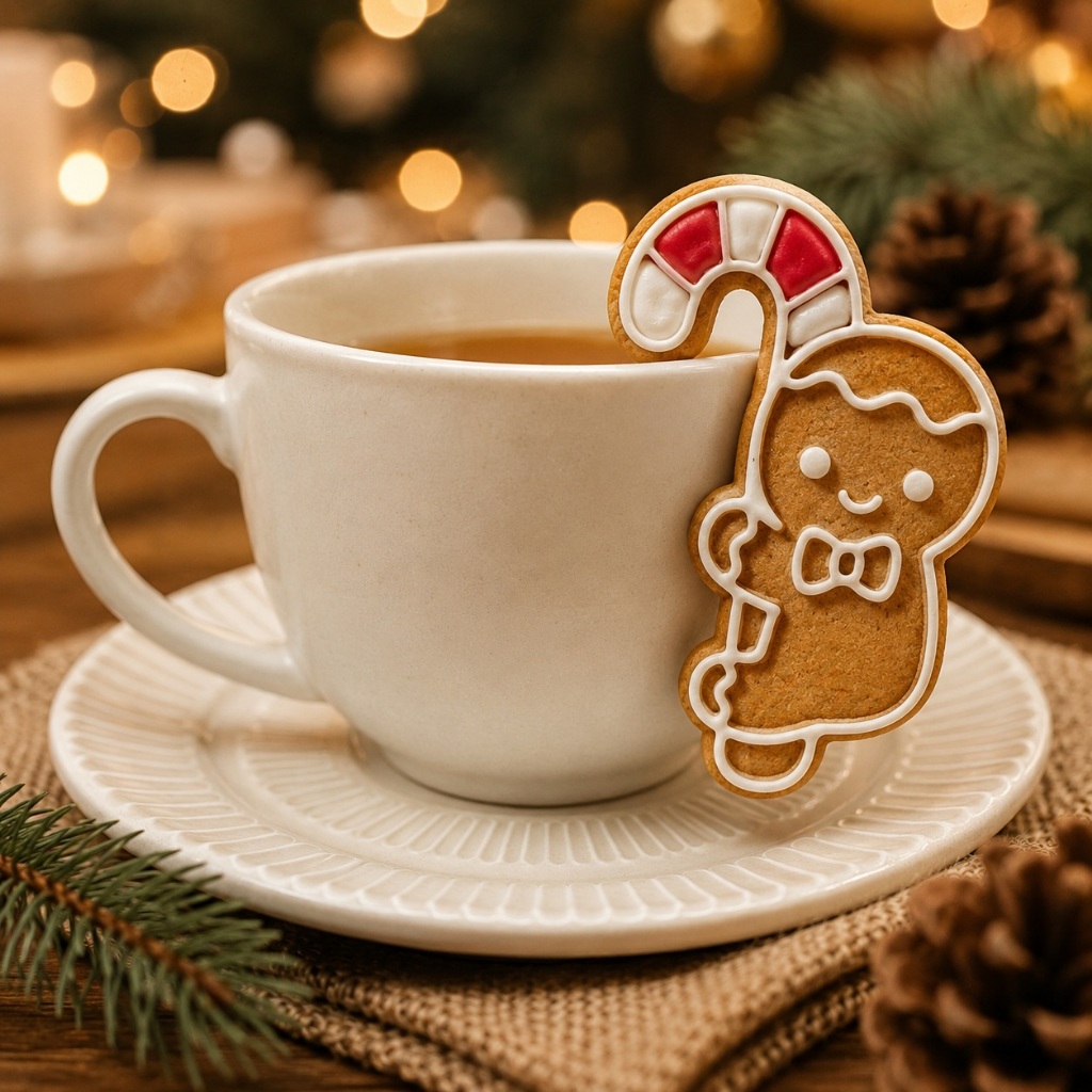 Cortador e Marcador de Biscoito de Natal - Ginger de Pendurar na xicara Premium