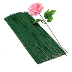 100 Hastes Florais Arame Verde 20cm 30cm 40cm 50cm 60cm Para Flores Buquê Arranjos Artesanato, Arame Verde,rosas diy