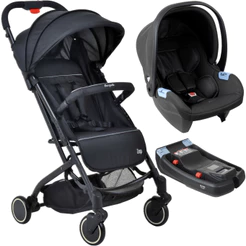 Carrinho de Bebe Burigotto Zap Black Preto com Bebe Conforto e Base