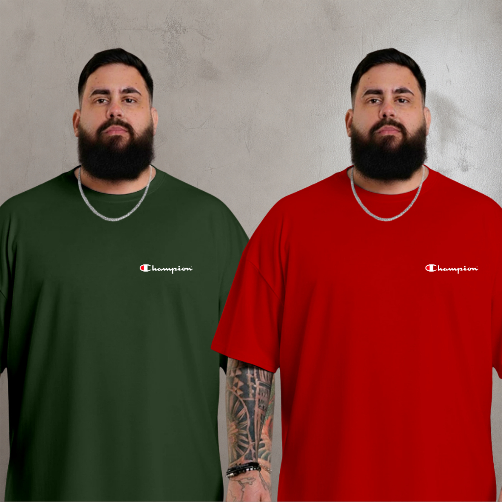 Kit 2 Camiseta Plus Size Masculina P ao G5 Camisa Algodão 30.1 Envio Imediato Leve Confortável
