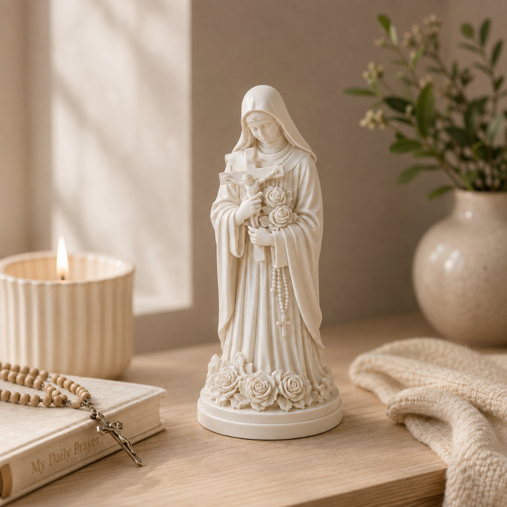 Santa Rita de Cássia Imagem Católica Religiosa Decorativa para Altar Cantinho de Oração Presente