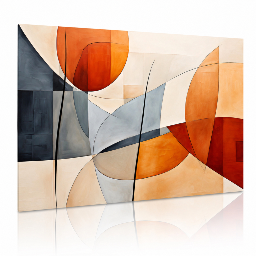 Quadro Decorativo 110x80cm Abstratos de Linhas e Forma Luxo Sala Quarto Casa Decoração De Parede M