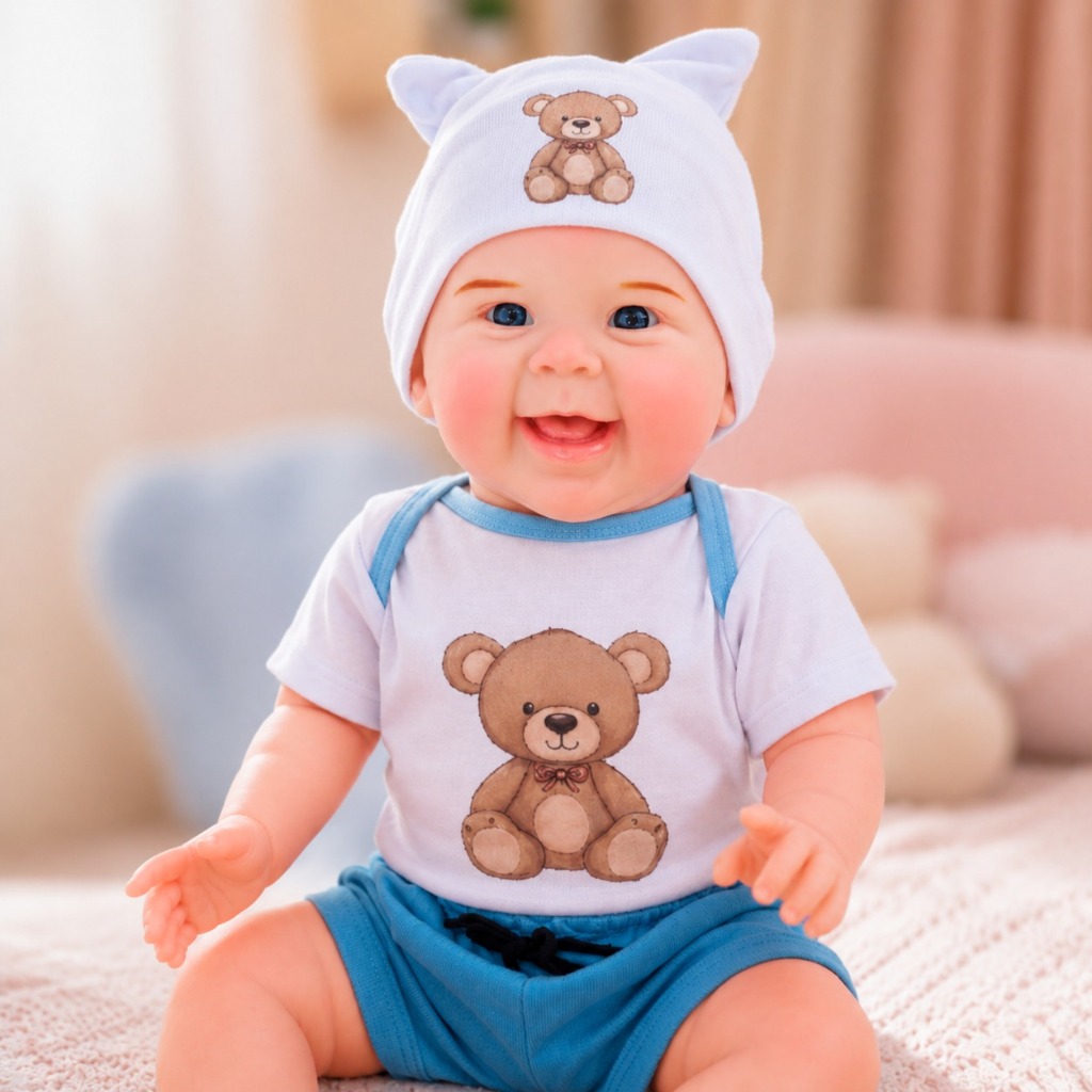 Bebê Reborn Boneco Stitch Menino Original Realista 100% Silicone Pode Dar Banho