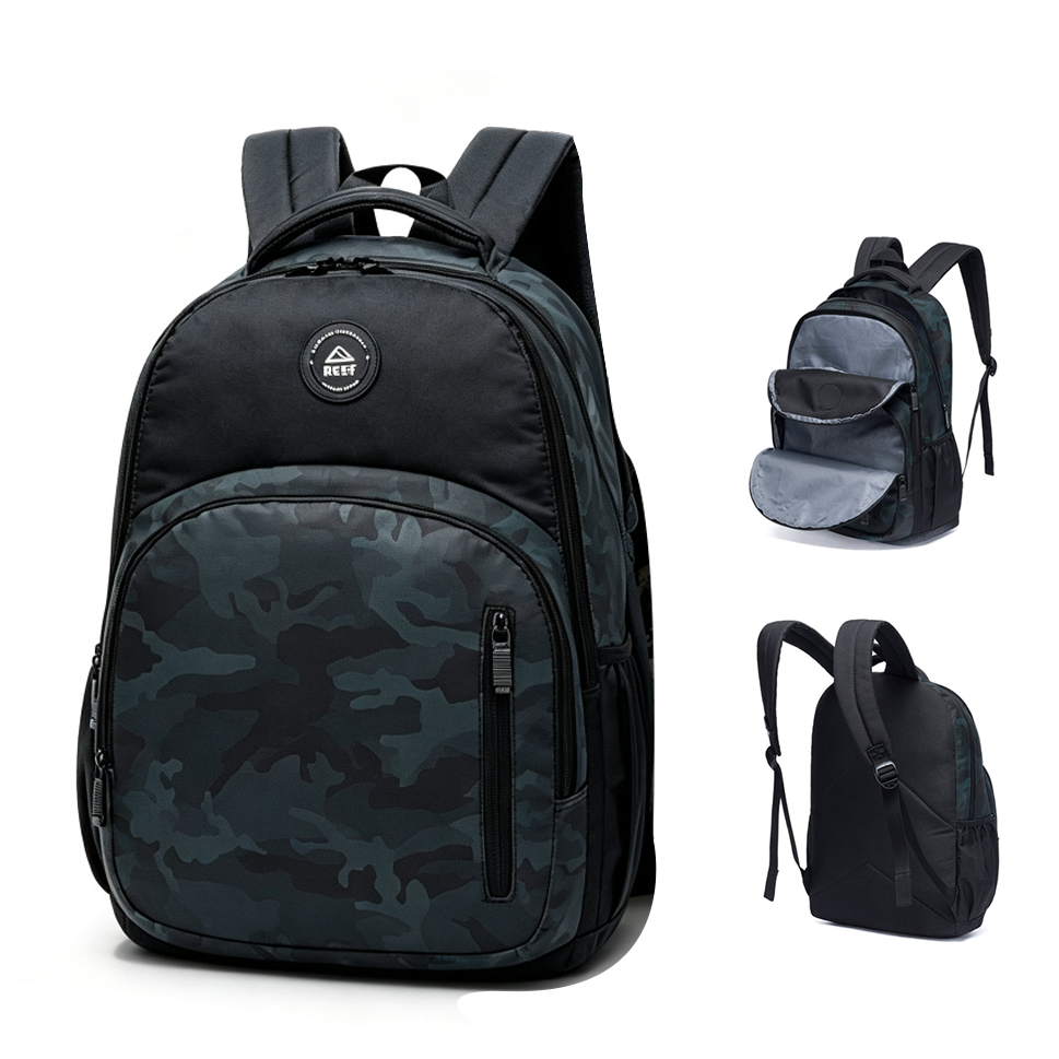 Mochila Masculina Reforçada Reef Casual Resistente Faculdade Trabalho Mochila de 41 cm, mochila de 19 L