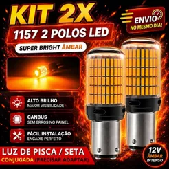 Par Lâmpada Led Seta Pisca Conjugada 2 Polos P21/5w