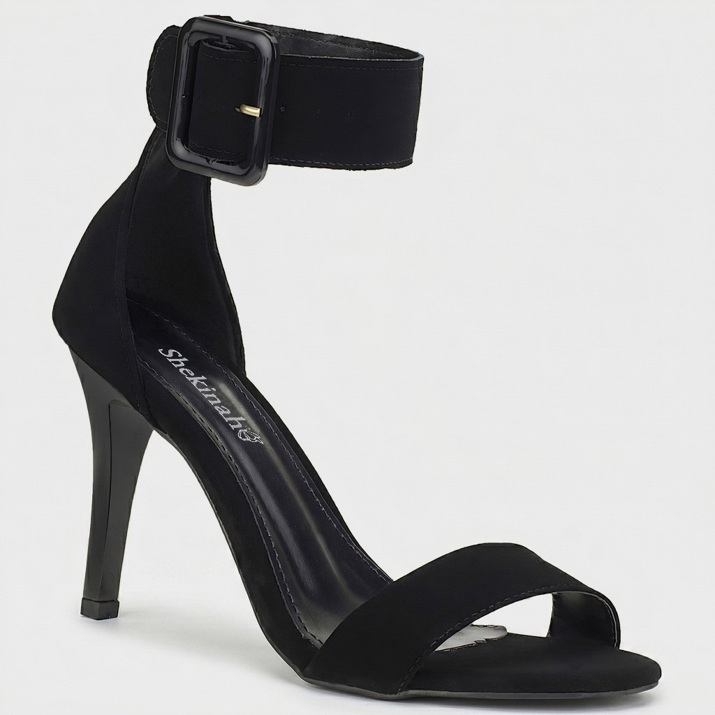 Sandália Feminina Shekinah Salto Fino Gisele Confortável Stiletto Clássica Fivelas Elegante Noiva Casamento
